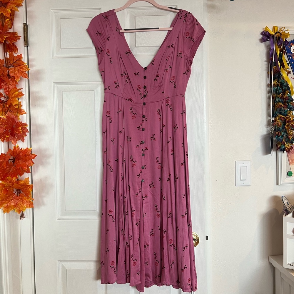 UO Pink Midi Dress